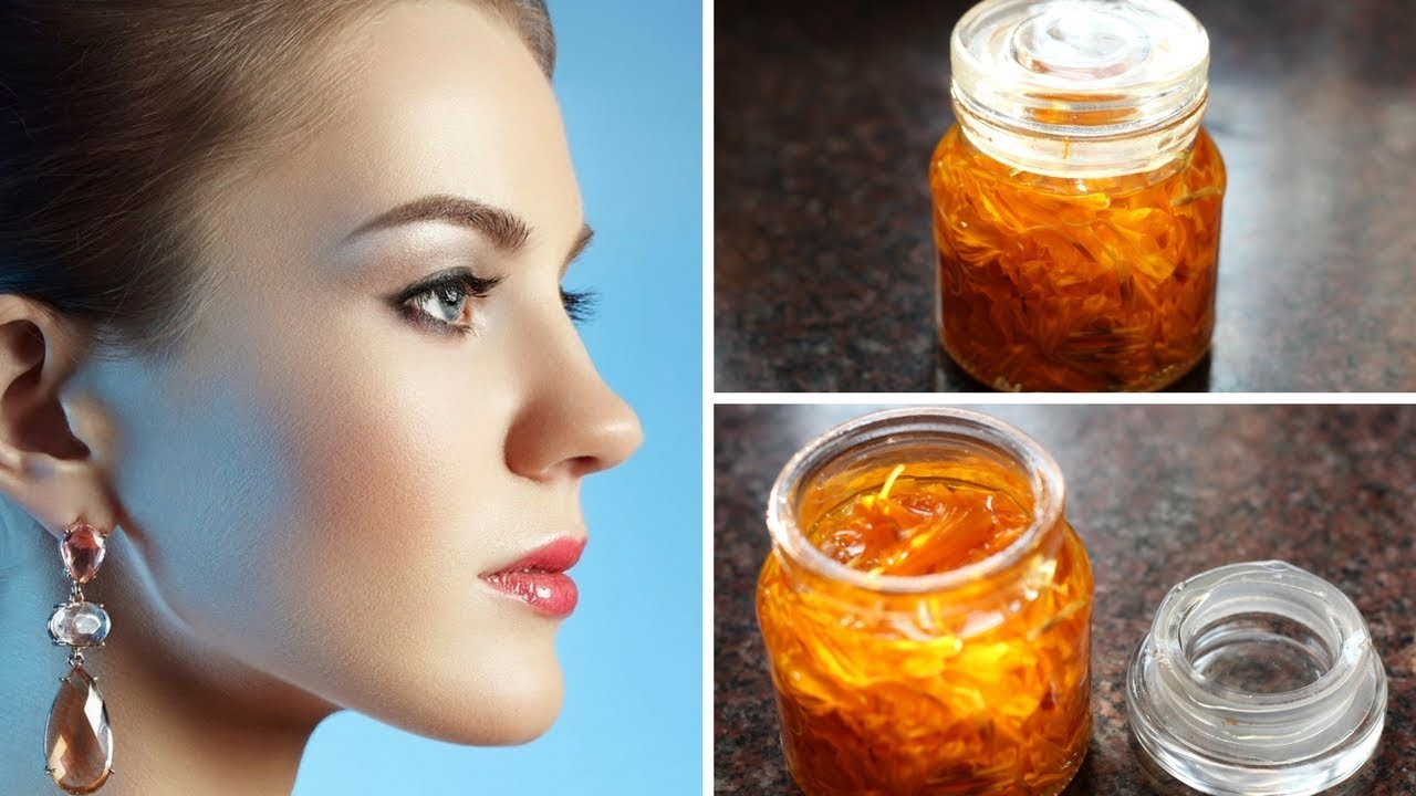 Marigold oil for removing black spot. 