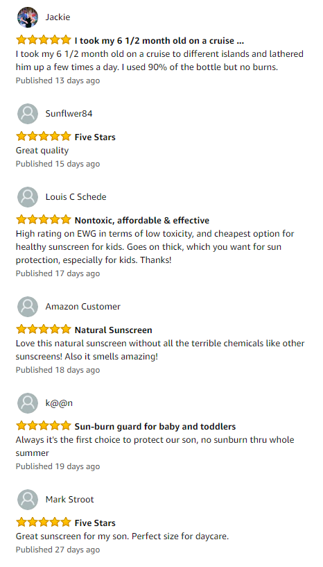 Best sunscreen for toddlers -amazon