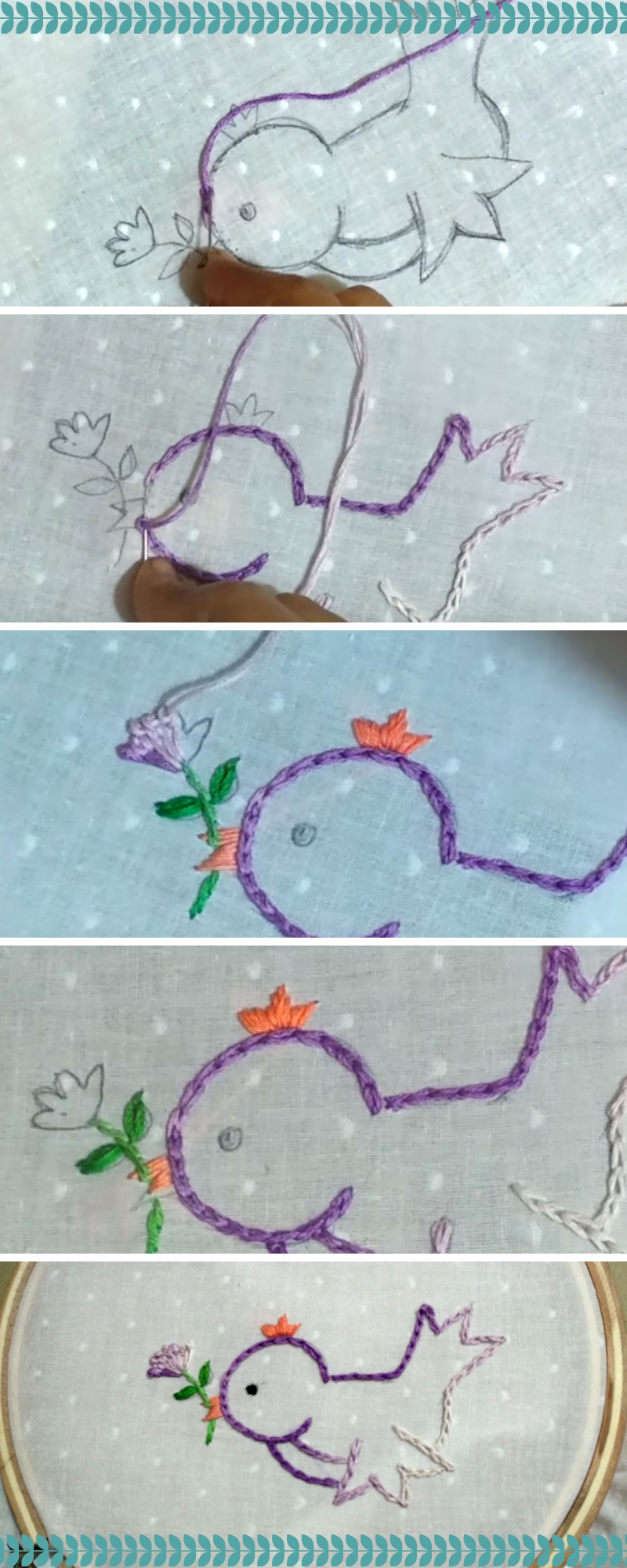 Hand embroidery ideas for kids dress