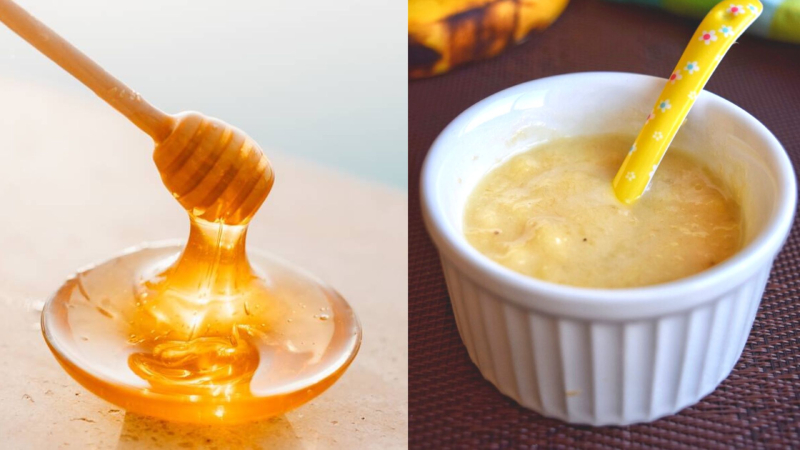 Banana and honey mask to straighten hair naturally