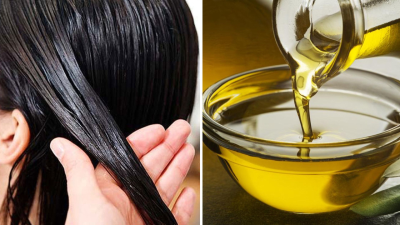 How to get straight hair naturally-hot oil treatment