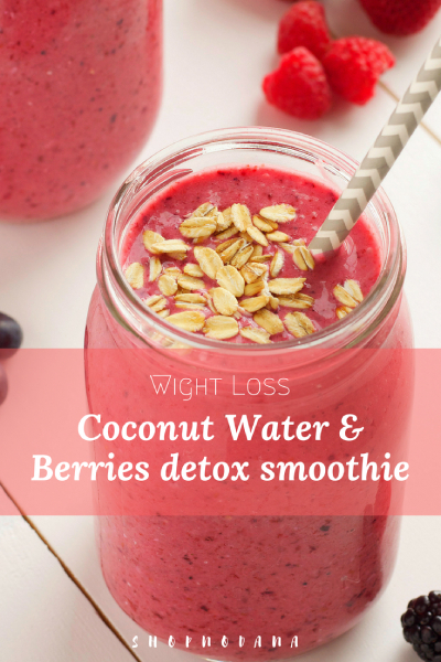 Coconut Water & Berries detox smoothie recipes for weight loss