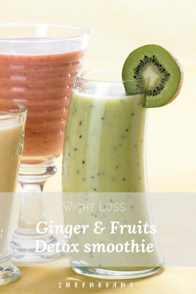 Ginger & Fruits Detox smoothie recipe for weight loss