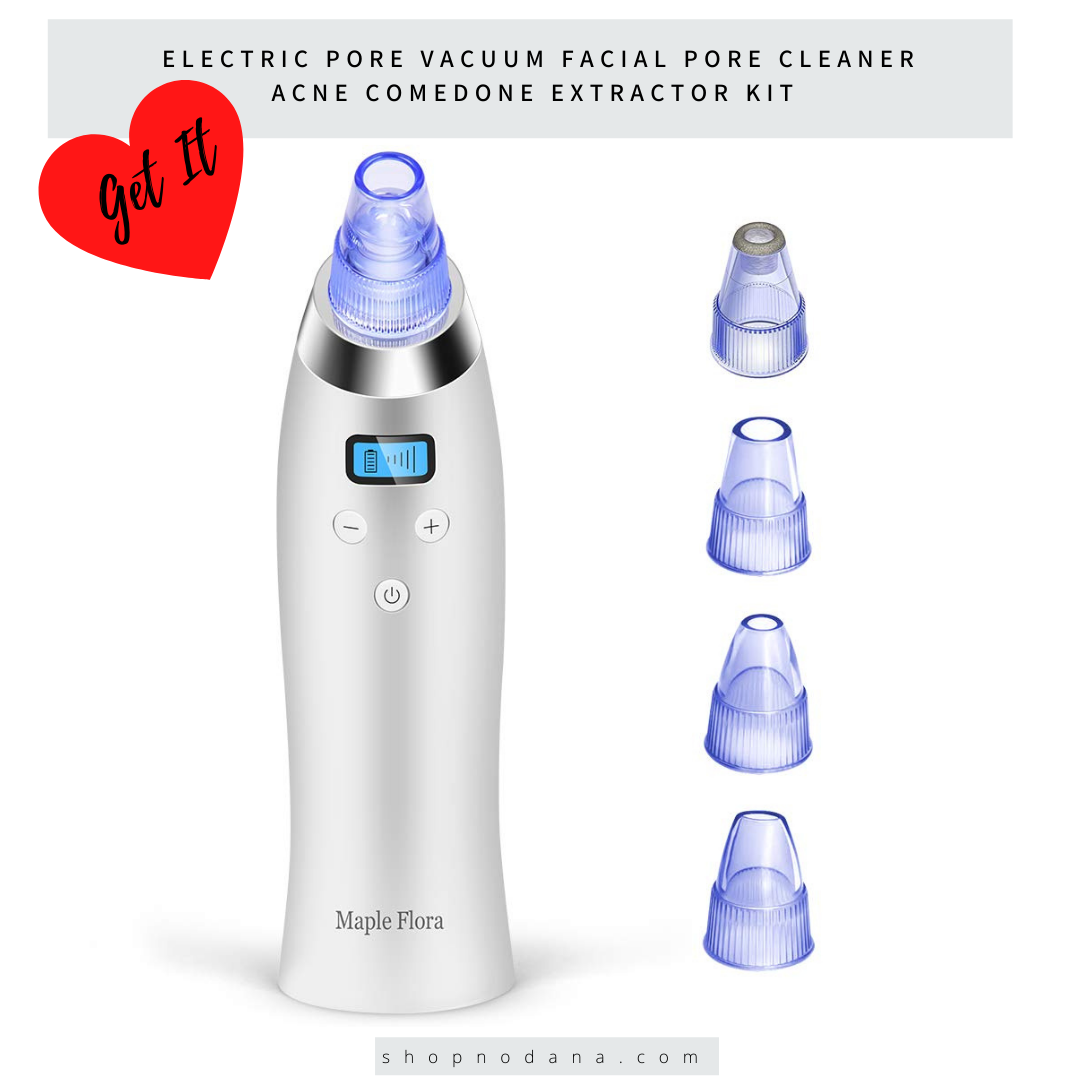 Blackhead Remover Vacuum, Electric Pore Vacuum Facial Pore Cleaner Acne Comedone Extractor Kit 