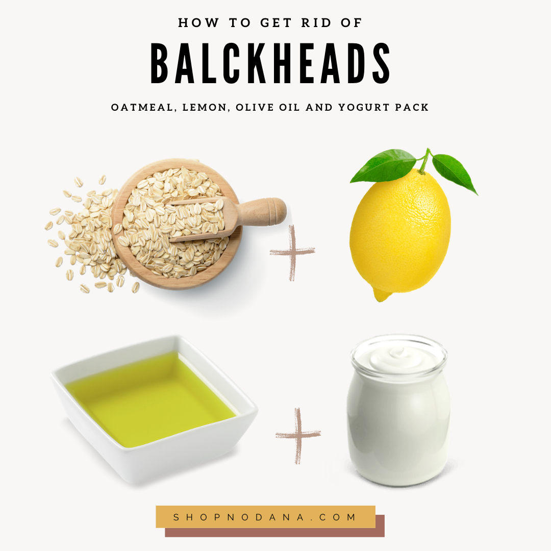 How to Remove Blackheads on Nose with Oatmeal, tlemon, olive oil and yogurt