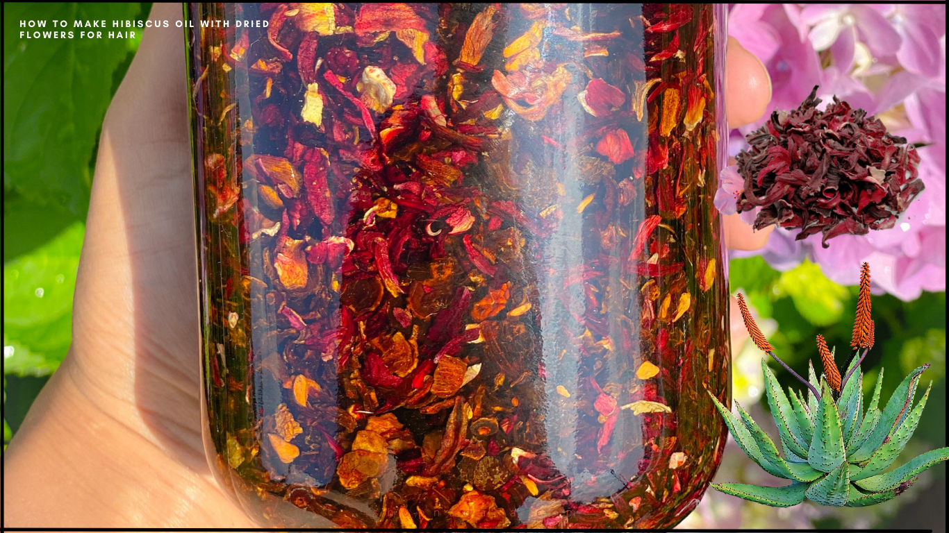 How to Make Hibiscus Oil with Dried Flowers for Hair