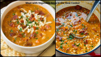 Meat with Vegetable Soup in the Slow Cooker
